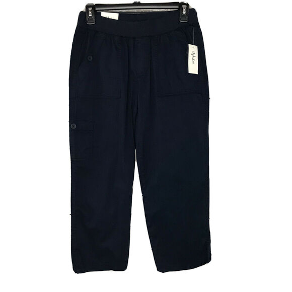 Style & Co X-Small XS Capris Navy Blue Mid-Rise Elastic Comfort Waist Womens New - Picture 1 of 6